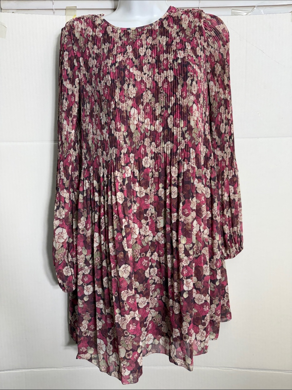 Aritzia Wilfred color burgundy light birch Daydreamer Mini Dress 2334